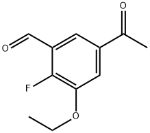 5-acetyl-3-ethoxy-2-fluorobenzaldehyde Structure