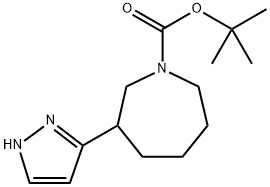 tert-butyl 3-(1H-pyrazol-3-yl)azepane-1-carboxylate 구조식 이미지