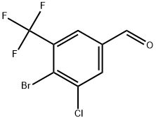 4-Bromo-3-chloro-5-(trifluoromethyl)benzaldehyde Structure