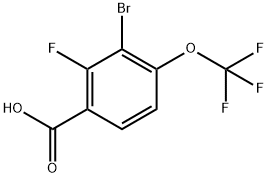 3-Bromo-2-fluoro-4-(trifluoromethoxy)benzoic acid Structure