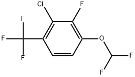 2-Chloro-4-(difluoromethoxy)-3-fluoro-1-(trifluoromethyl)benzene Structure