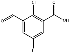 2-Chloro-5-fluoro-3-formylbenzoic acid Structure