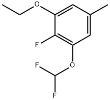 1-(Difluoromethoxy)-3-ethoxy-2-fluoro-5-methylbenzene Structure