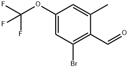 2-Bromo-6-methyl-4-(trifluoromethoxy)benzaldehyde Structure