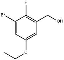 (3-Bromo-5-ethoxy-2-fluorophenyl)methanol Structure