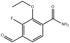 2-ethoxy-3-fluoro-4-formylbenzamide Structure