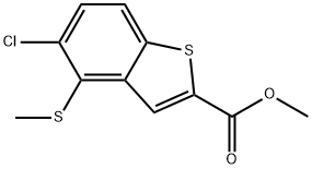 Methyl 5-chloro-4-(methylthio)benzo[b]thiophene-2-carboxylate 구조식 이미지