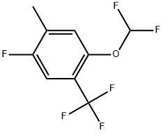 1-(Difluoromethoxy)-4-fluoro-5-methyl-2-(trifluoromethyl)benzene Structure