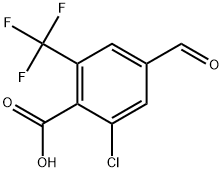 2-Chloro-4-formyl-6-(trifluoromethyl)benzoic acid Structure