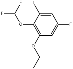 2-(Difluoromethoxy)-1-ethoxy-5-fluoro-3-iodobenzene Structure