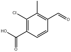 2-Chloro-4-formyl-3-methylbenzoic acid Structure