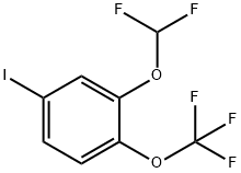 2-(Difluoromethoxy)-4-iodo-1-(trifluoromethoxy)benzene 구조식 이미지