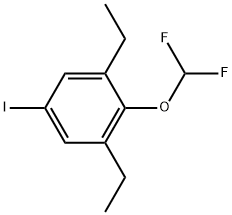2-(Difluoromethoxy)-1,3-diethyl-5-iodobenzene Structure
