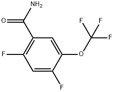 2,4-Difluoro-5-(trifluoromethoxy)benzamide Structure