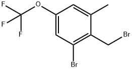 1-Bromo-2-(bromomethyl)-3-methyl-5-(trifluoromethoxy)benzene Structure