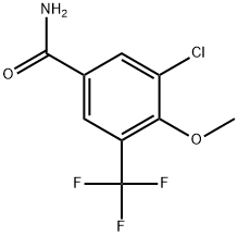 3-Chloro-4-methoxy-5-(trifluoromethyl)benzamide Structure