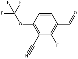 2-Fluoro-3-formyl-6-(trifluoromethoxy)benzonitrile Structure