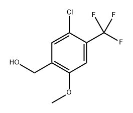 (5-chloro-2-methoxy-4-(trifluoromethyl)phenyl)methanol Structure