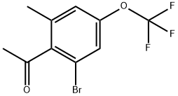 1-[2-Bromo-6-methyl-4-(trifluoromethoxy)phenyl]ethanone Structure