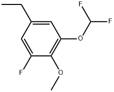 1-(Difluoromethoxy)-5-ethyl-3-fluoro-2-methoxybenzene Structure