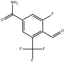 3-Fluoro-4-formyl-5-(trifluoromethyl)benzamide Structure