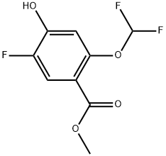 Methyl 2-(difluoromethoxy)-5-fluoro-4-hydroxybenzoate Structure
