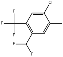 1-Chloro-4-(difluoromethyl)-2-methyl-5-(trifluoromethyl)benzene Structure