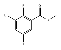 methyl 3-bromo-2-fluoro-5-iodobenzoate Structure