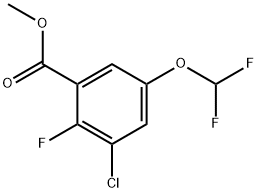 Methyl 3-chloro-5-(difluoromethoxy)-2-fluorobenzoate Structure