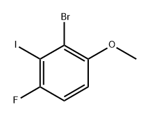 2-Bromo-4-fluoro-3-iodo-1-methoxybenzene 구조식 이미지