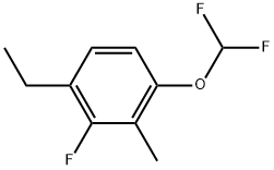 1-(Difluoromethoxy)-4-ethyl-3-fluoro-2-methylbenzene Structure