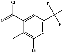 3-Bromo-2-methyl-5-(trifluoromethyl)benzoyl chloride Structure