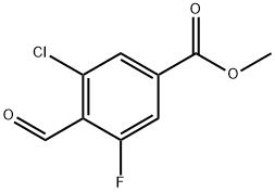 methyl 3-chloro-5-fluoro-4-formylbenzoate Structure