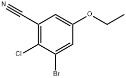 3-Bromo-2-chloro-5-ethoxybenzonitrile Structure