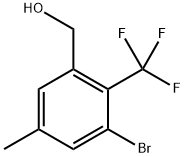 (3-bromo-5-methyl-2-(trifluoromethyl)phenyl)methanol Structure