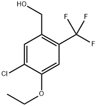 (5-Chloro-4-ethoxy-2-(trifluoromethyl)phenyl)methanol Structure