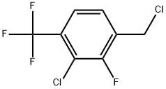 2-Chloro-4-(chloromethyl)-3-fluoro-1-(trifluoromethyl)benzene Structure