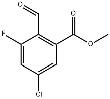 Methyl 5-chloro-3-fluoro-2-formylbenzoate Structure