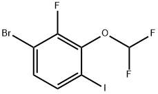 1-bromo-3-(difluoromethoxy)-2-fluoro-4-iodobenzene Structure