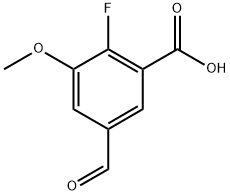 2-Fluoro-5-formyl-3-methoxybenzoic acid Structure