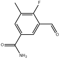 4-Fluoro-3-formyl-5-methylbenzamide Structure