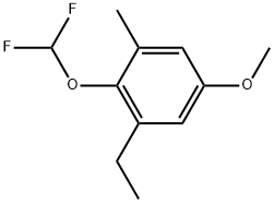 2-(Difluoromethoxy)-1-ethyl-5-methoxy-3-methylbenzene Structure