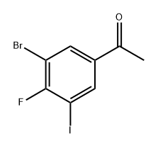 1-(3-Bromo-4-fluoro-5-iodophenyl)ethanone Structure