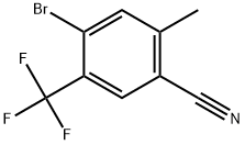 4-Bromo-2-methyl-5-(trifluoromethyl)benzonitrile Structure