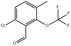 6-Chloro-3-methyl-2-(trifluoromethoxy)benzaldehyde Structure