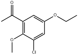 1-(3-Chloro-5-ethoxy-2-methoxyphenyl)ethanone Structure