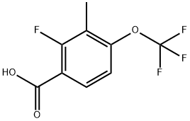 2-Fluoro-3-methyl-4-(trifluoromethoxy)benzoic acid Structure