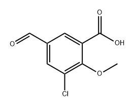 3-Chloro-5-formyl-2-methoxybenzoic acid Structure