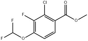 Methyl 2-chloro-4-(difluoromethoxy)-3-fluorobenzoate Structure