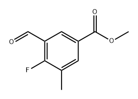 Methyl 4-fluoro-3-formyl-5-methylbenzoate 구조식 이미지